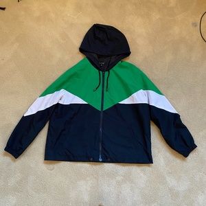 Color Block Windbreaker Jacket